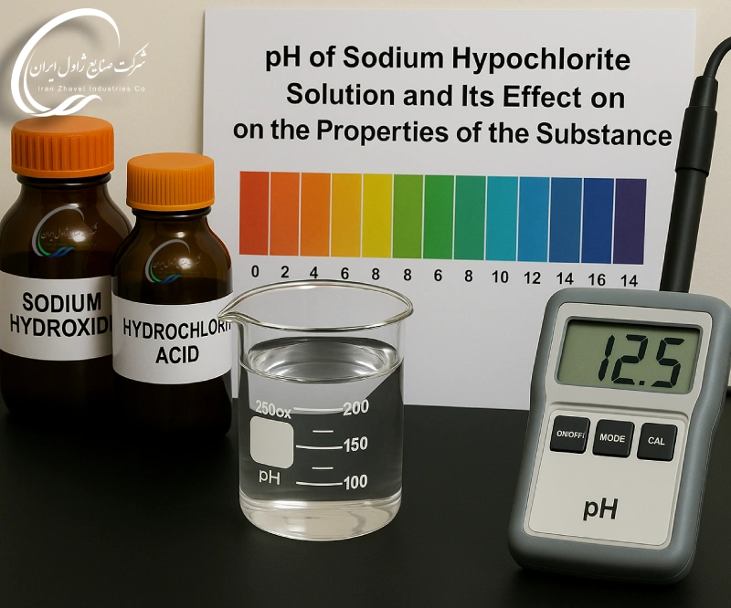 PH محلول آب ژاول و تاثیر آن بر  خواص ماده